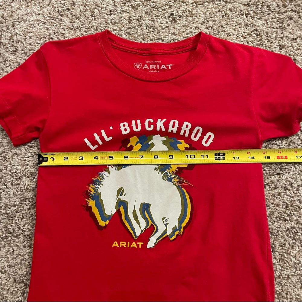 Boys Ariat Red Block Rodeo T Shirt Small - Picture 7 of 7